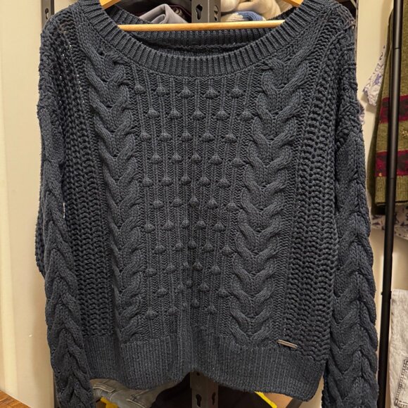 Abercrombie & Fitch Navy Sweater | Size Medium | Scoop Neck | VGUC - Picture 6 of 9